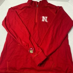 Nebraska buskers half zip sweater women XL